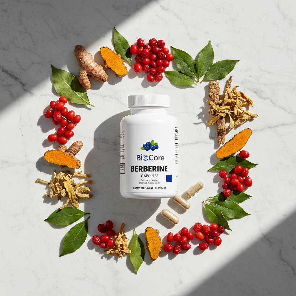 Berberine Flat Lay