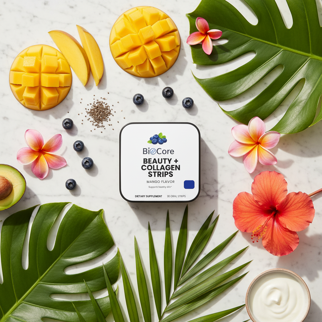 Collagen Strips Flat Lay