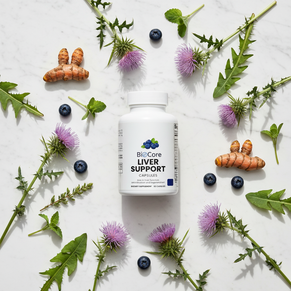 Liver Support Flat Lay