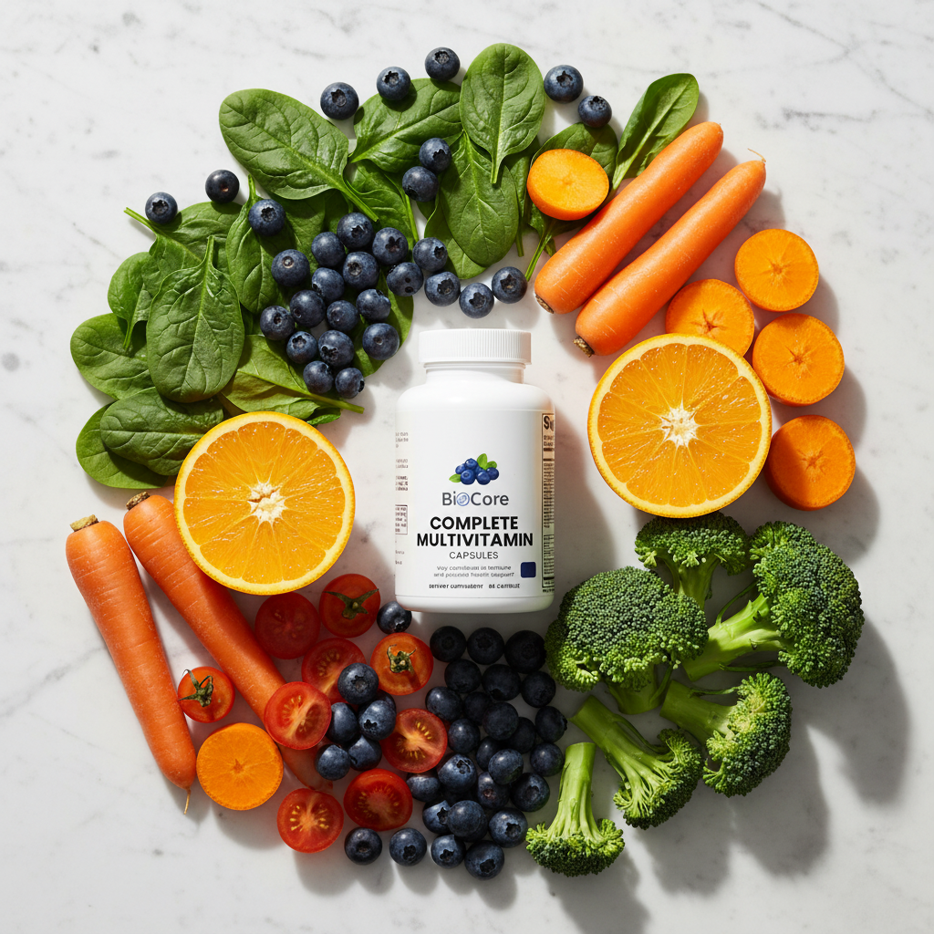 Multivitamin Flat Lay