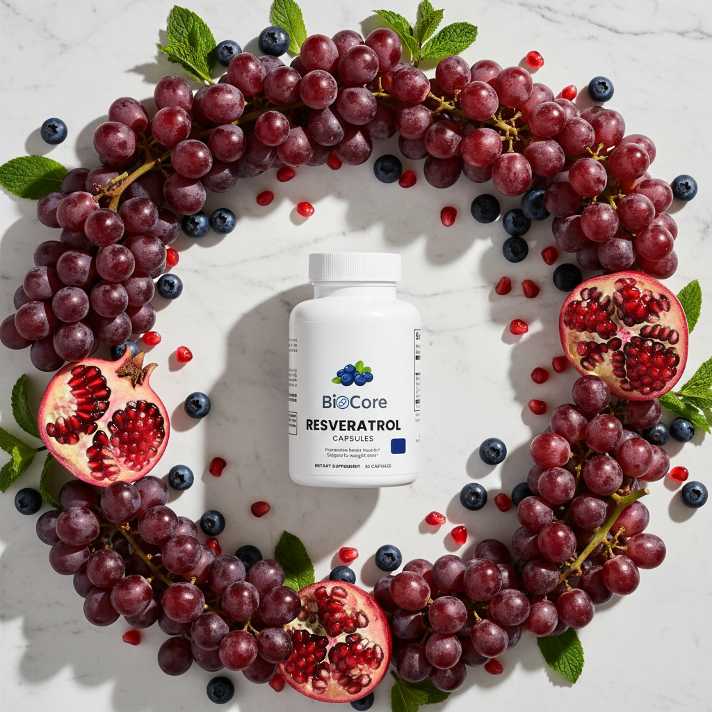 Resveratrol Flat Lay