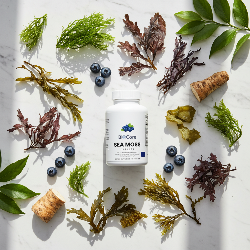 Sea Moss Flat Lay