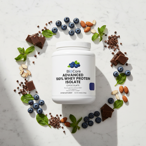 Whey Protein Flat Lay